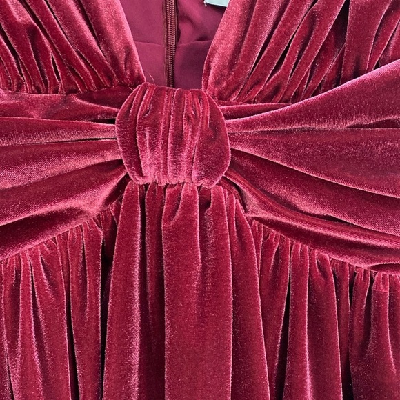 Gianni Binni Velvet Mini Dress Plunge Neckline - Picture 5 of 13